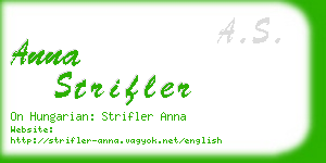 anna strifler business card